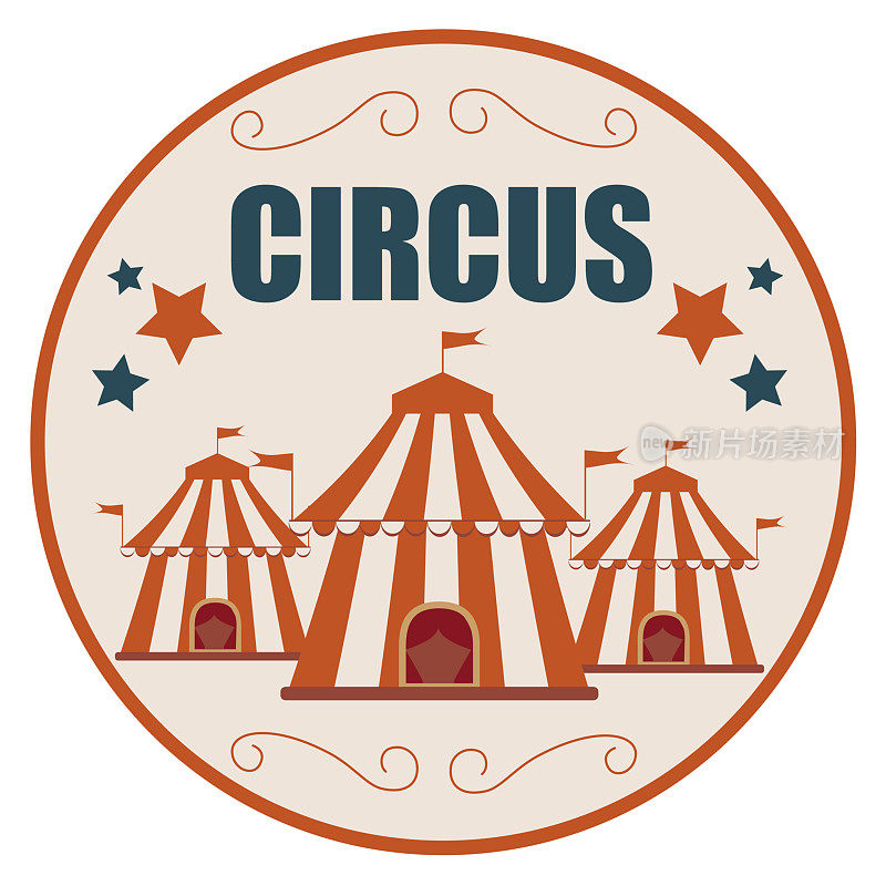 Circus carnaval banner.